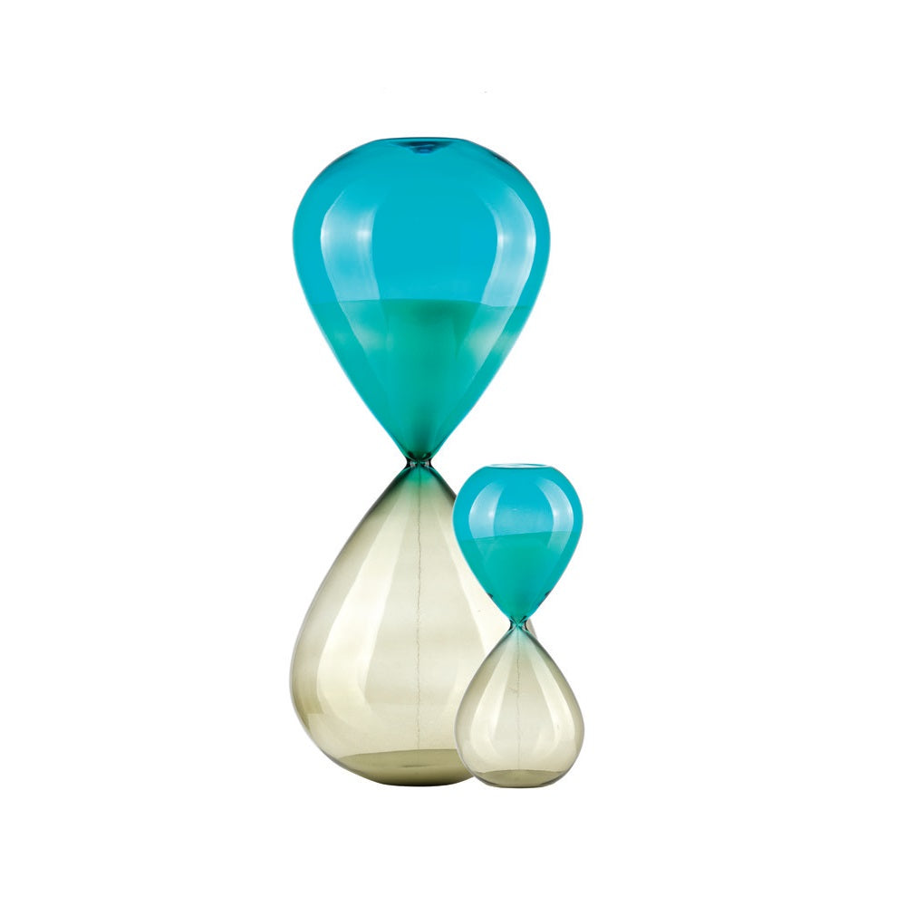 Centrotavola Cristallo clessidra colore light blu cm 20 OL02781