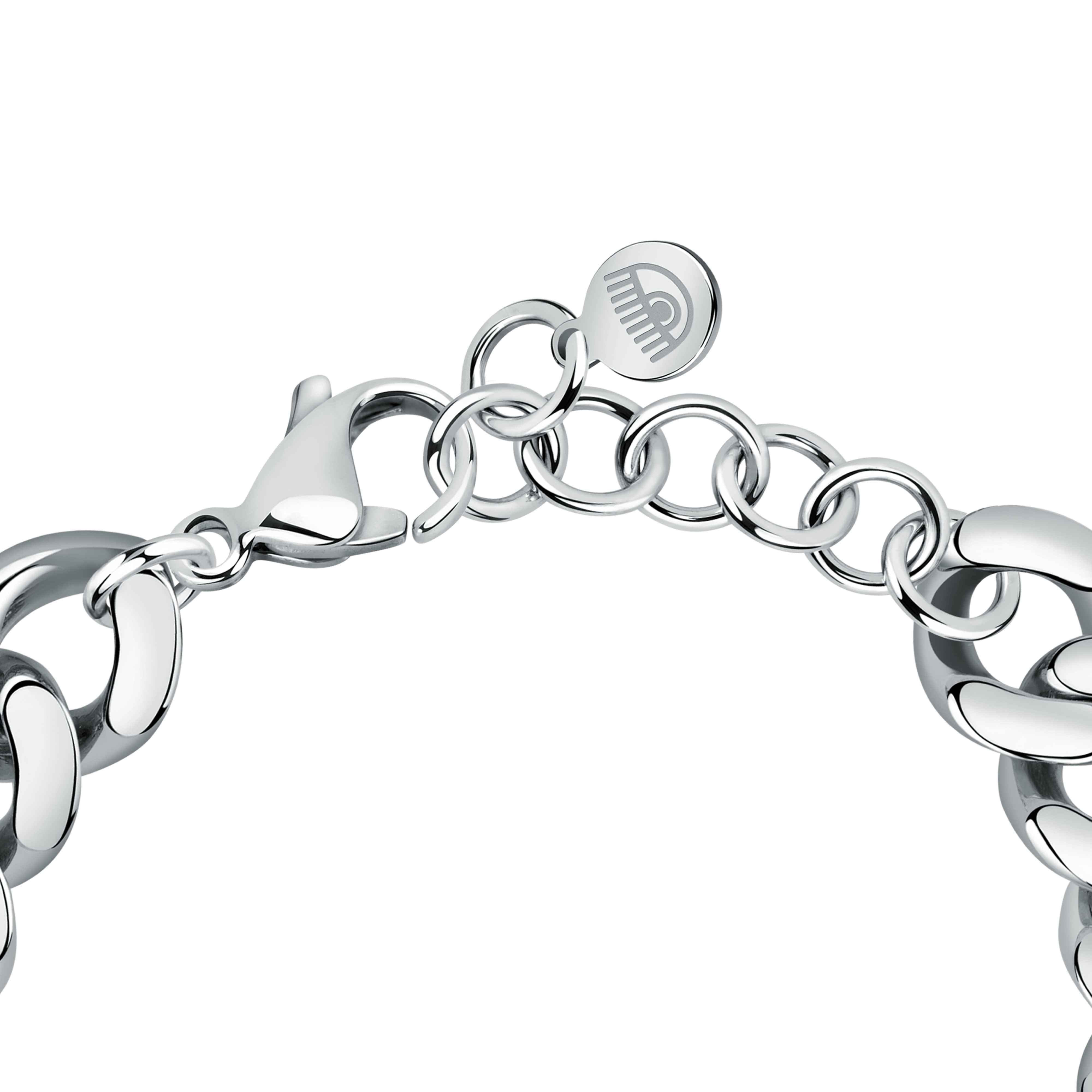 Bracciale Donna Catena Groumette Zirconi Rosa