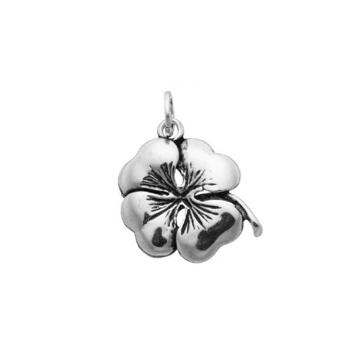 Charm Donna Giovanni Raspini Argento 925 Quadrifoglio Liscio Porta Fortuna 06010