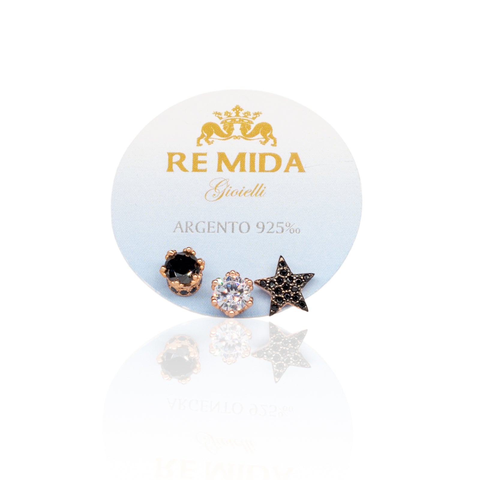 Orecchini Donna Re Mida Argento 925 Rosé Set A Tre O030