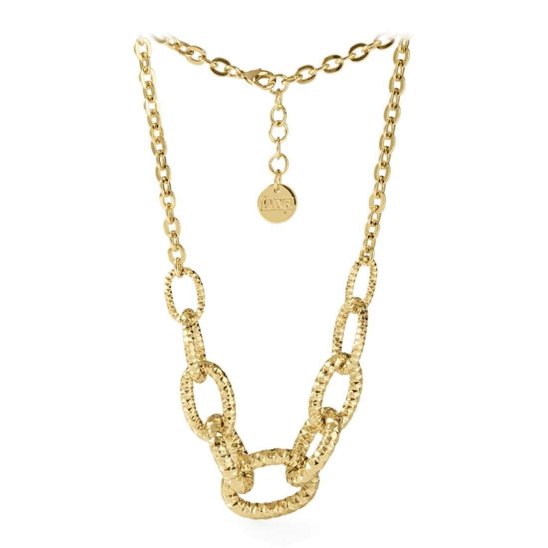 Collana Donna Unoaerre Bronzo Lucido Dorato Catena Sfaccettata Girocollo 512568