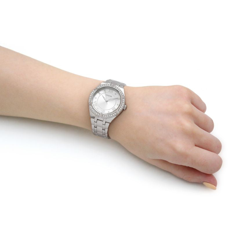 Orologio Donna Guess Quarzo Solo Tempo Acciaio Zirconi GW0033L1