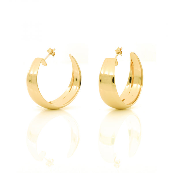 Orecchini Donna Unoaerre 1AR Bronzo Dorato Liscio Semicerchio Lucido 499238