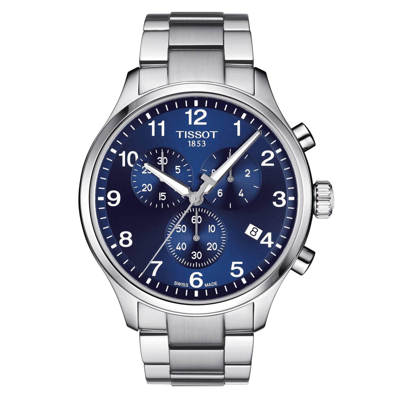 Orologio Uomo Tissot Chrono Xl Classic Numeri Data Blu T1166171104701