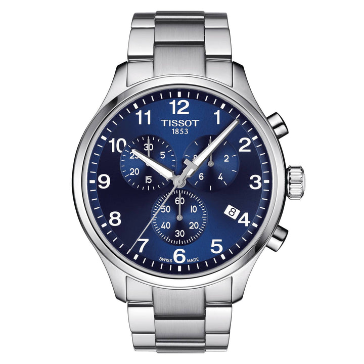 Orologio Uomo Tissot Chrono Xl Classic Numeri Data Blu T1166171104701