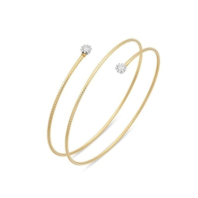 Bracciale Donna Ponte Vecchio Gioielli Oro Bicolore 18 KT Intreccio Diamante CB2020BRY
