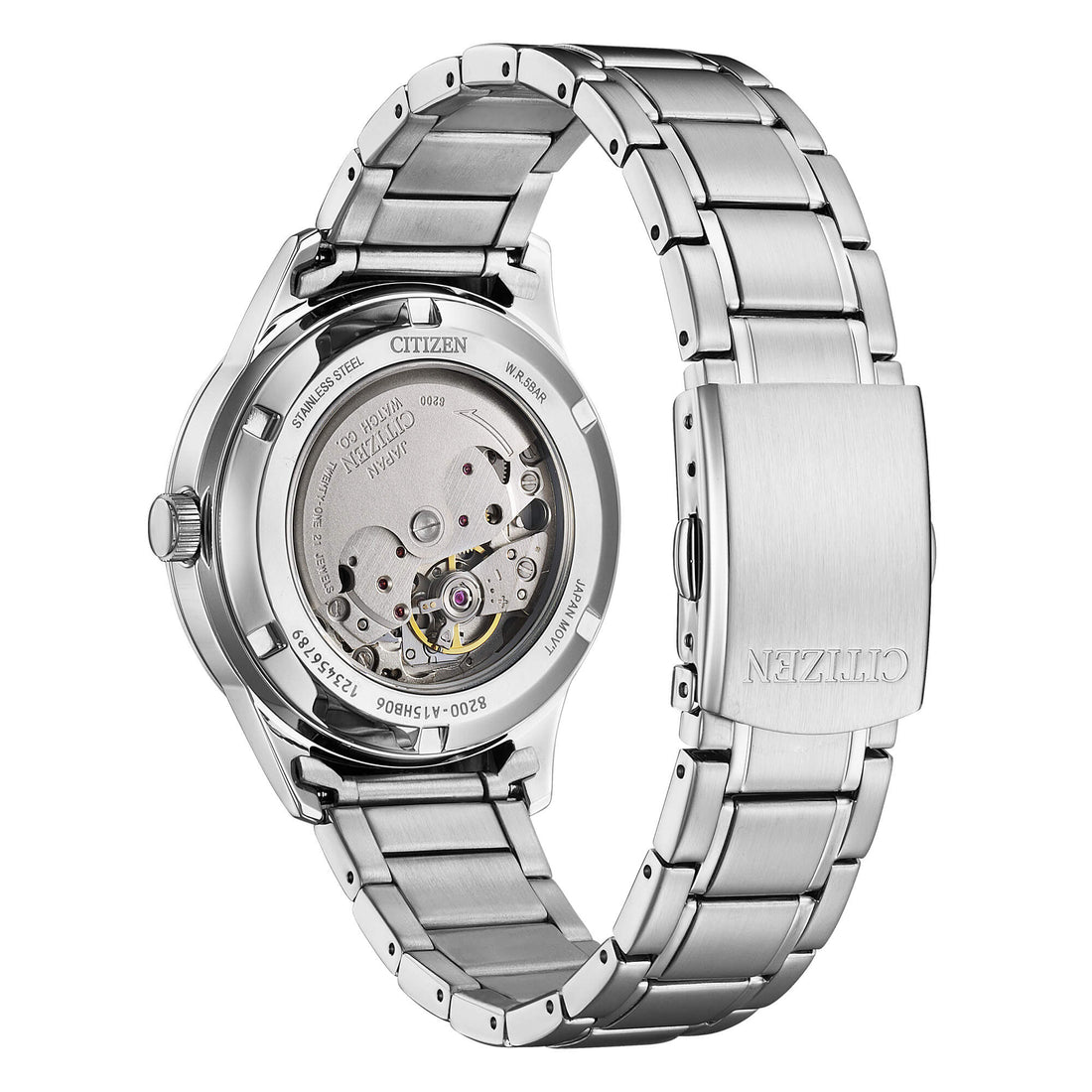 Orologio Uomo Citizen Automatico Blu Acciaio Doppia Data NY4058-79L