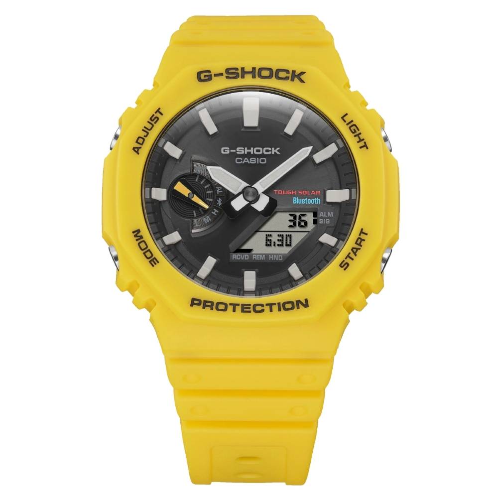 Orologio Uomo G-Shock Quarzo Digitale Analogico Giallo GA-B2100C-9AER