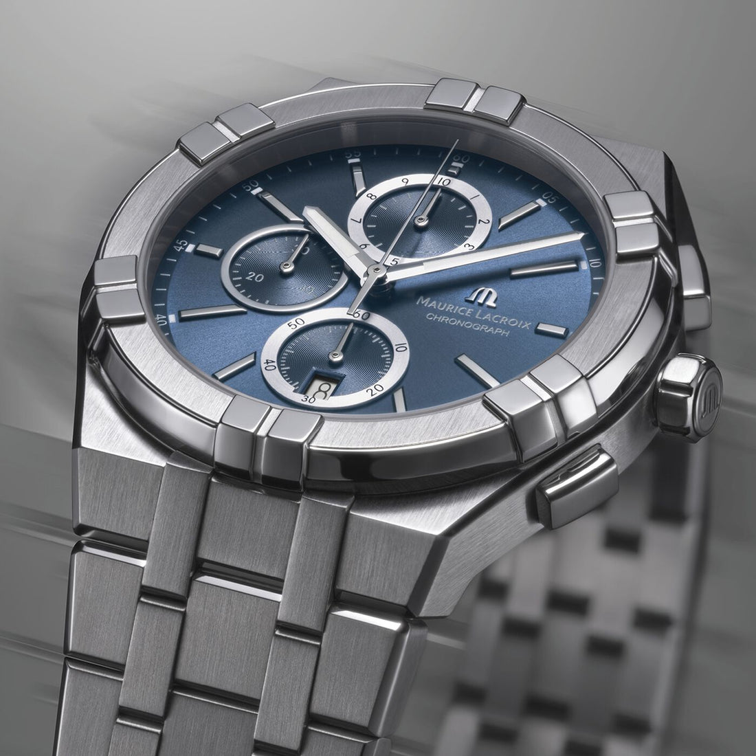 Orologio Uomo Maurice Lacroix Aikon Cronografo Blu AI1118-SS002-430-1