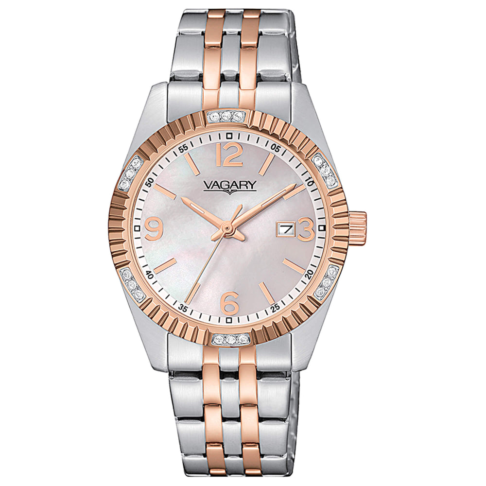Orologio Donna Vagary By Citizen Acciaio Bicolore Quarzo Solo Tempo IU2-332-11