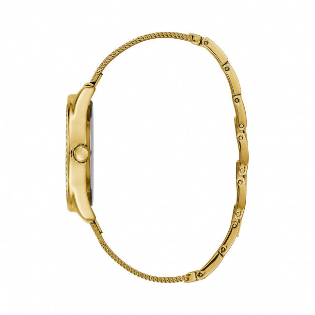 Orologio Donna Guess Quarzo Solo Tempo Acciaio Dorato Zirconi Triangolo W1142L2