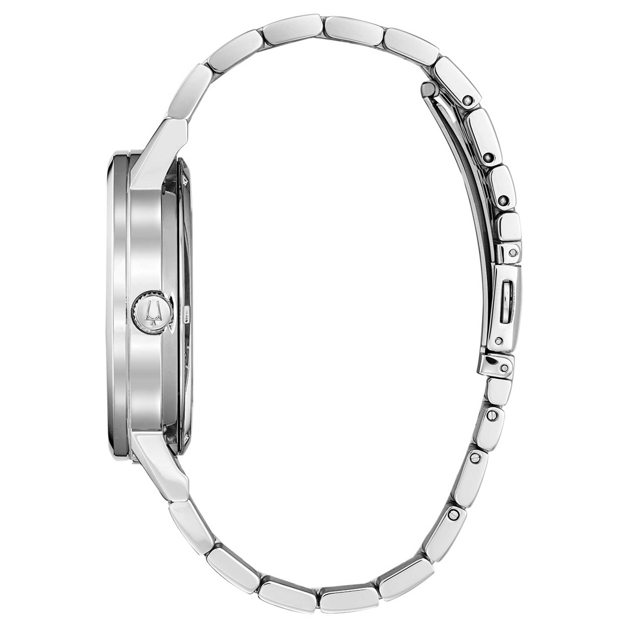 Orologio Uomo Bulova Automatico Clipper Argentè Daty-Date Acciaio 96C140