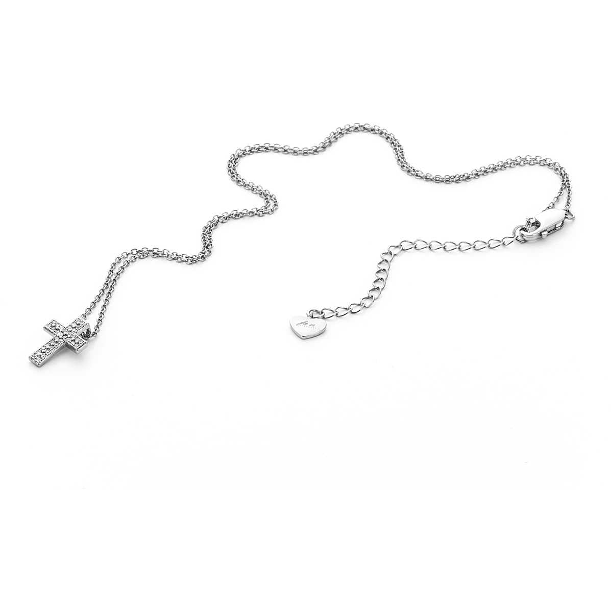 Collana Donna 4US Cesare Paciotti Argento 925 Croce Zirconi 4UCL4840W