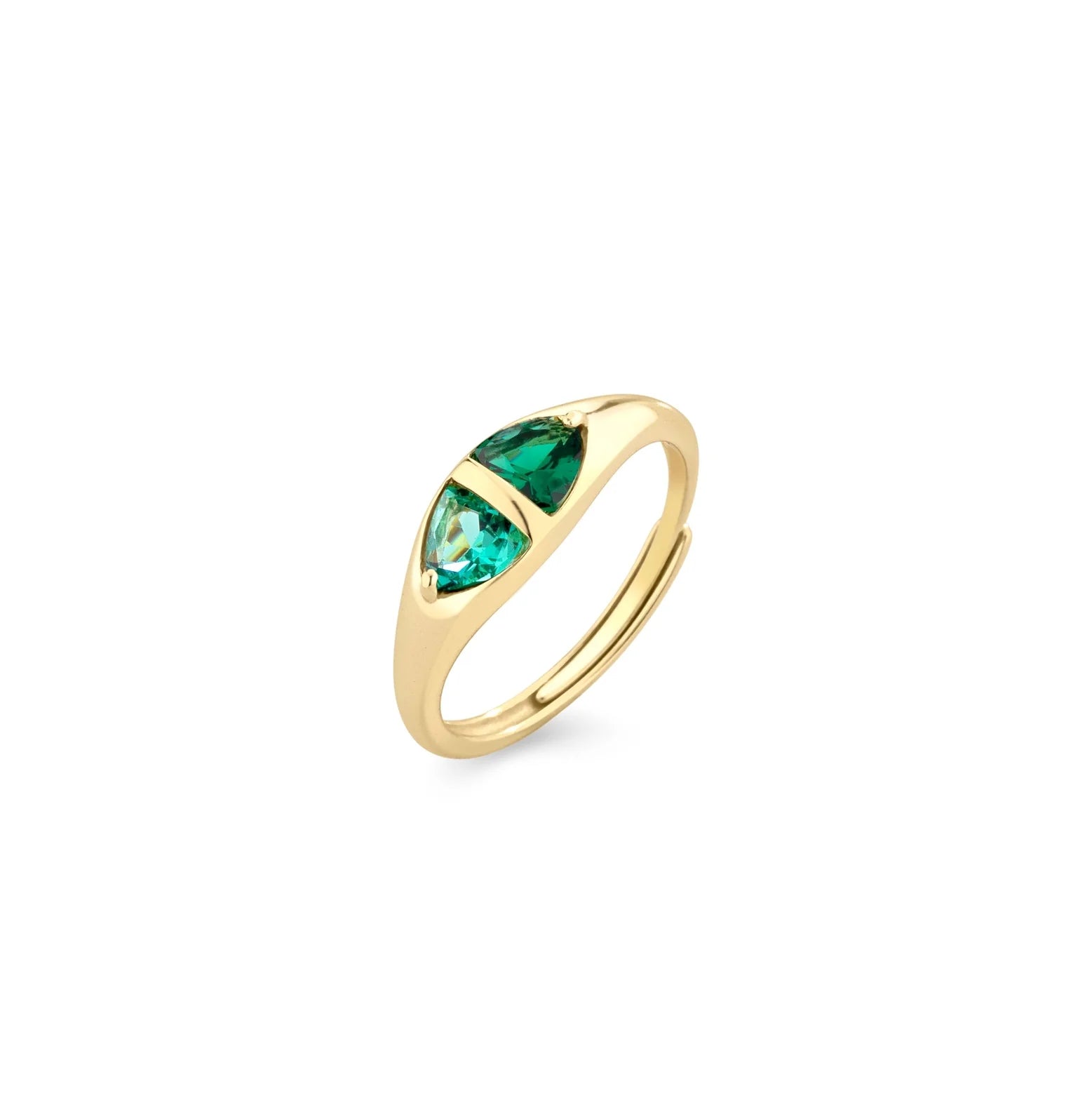 Anello Donna Laura P. Argento Dorato 925 Zirconi Verdi AN0270GV