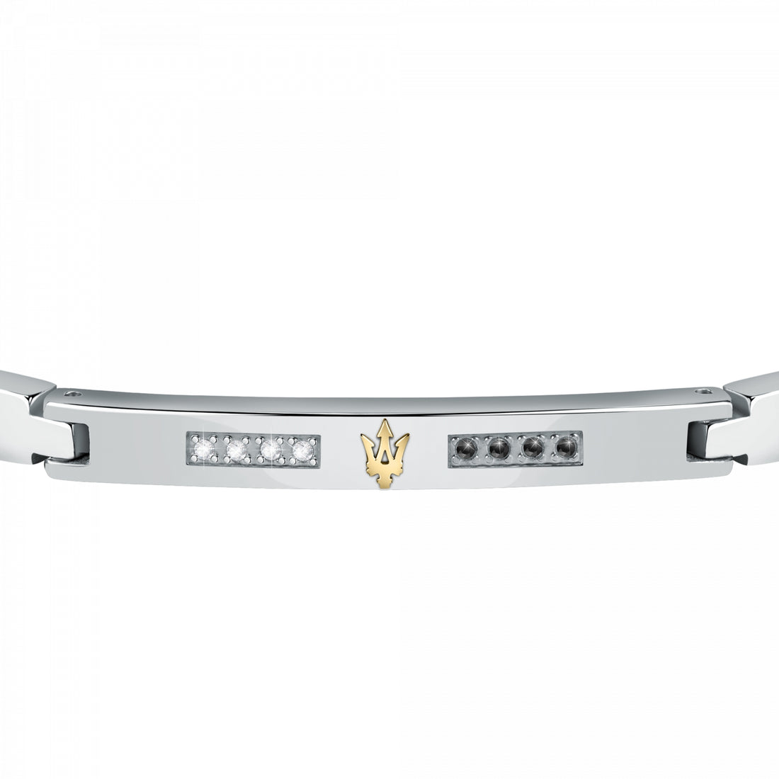 Bracciale Uomo Acciaio Maserati con Centrale semirigido Logato con zirconi JM521ATY12