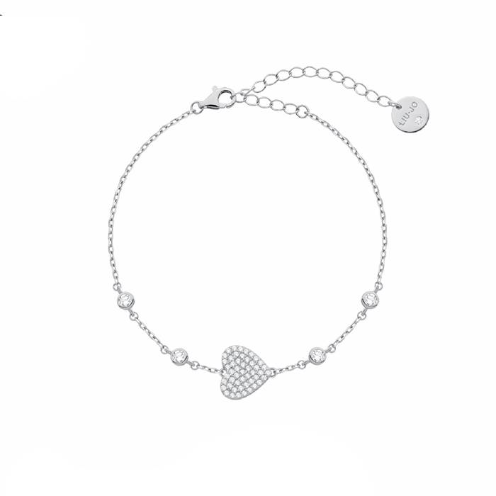 Bracciale Donna Liu Jo Argento 925 Cuore Zirconi Bianchi ALJ243