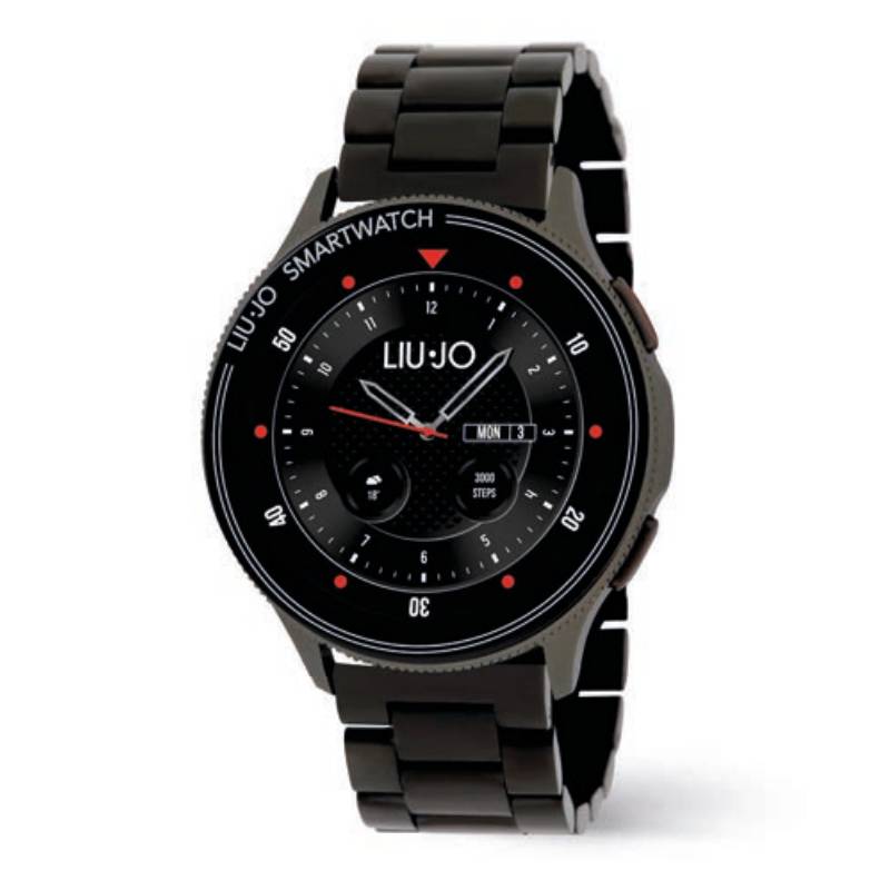 Orologio Uomo Liu Jo Smartwatch Voice Man Acciaio Nero Cinturino Satinato SWLJ076