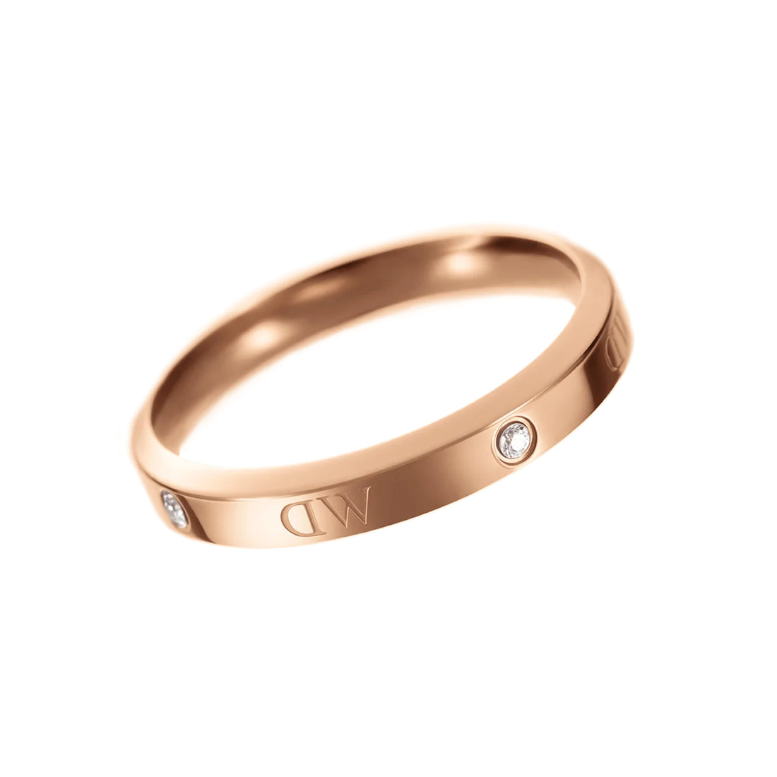 Anello Donna Daniel Wellington Rosè Pavè Zirconi Crystal Misura 16 DW00400224