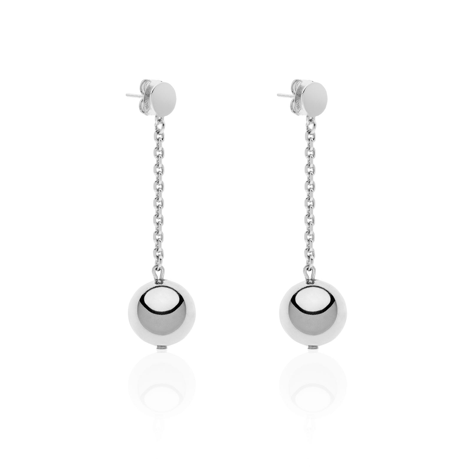 Orecchini Donna Unoaerre Bronzo Pendente colore argento Con ciondolo a sfera 549483
