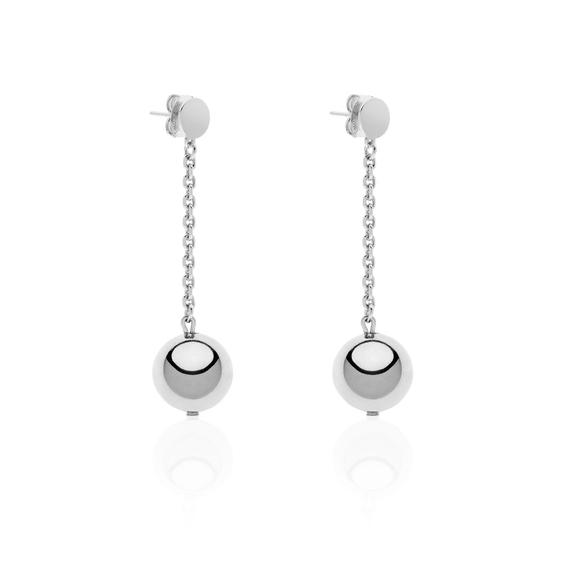 Orecchini Donna Unoaerre Bronzo Pendente colore argento Con ciondolo a sfera 549483