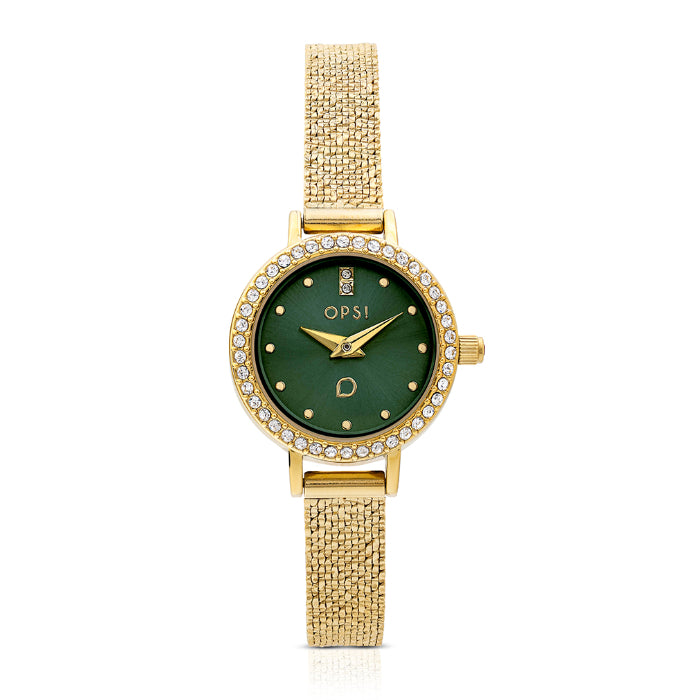 Orologio Donna Ops Zirconi ALLURE Verde Oro OPSPW-1217-2950