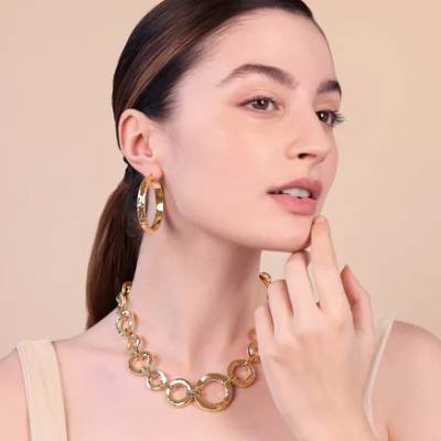 Orecchini Donna Etrusca Cerchio Martellati WSET00715.BIG