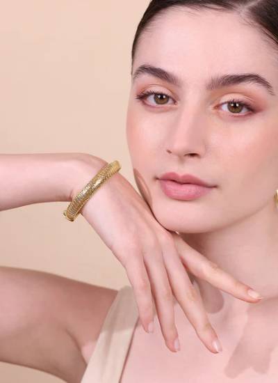 Bracciale Donna Etrusca Tubogas con Superficie Lavorata In Lega Placcata Oro Giallo 18kt WSET00752.YG
