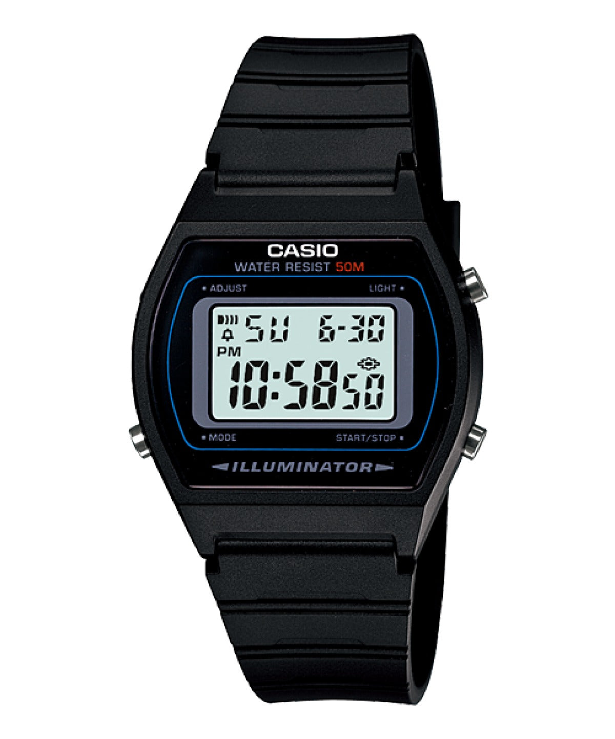 Orologio Donna Casio Gomma Acciaio Digitale Nero W-202-1AVEF Cronografo