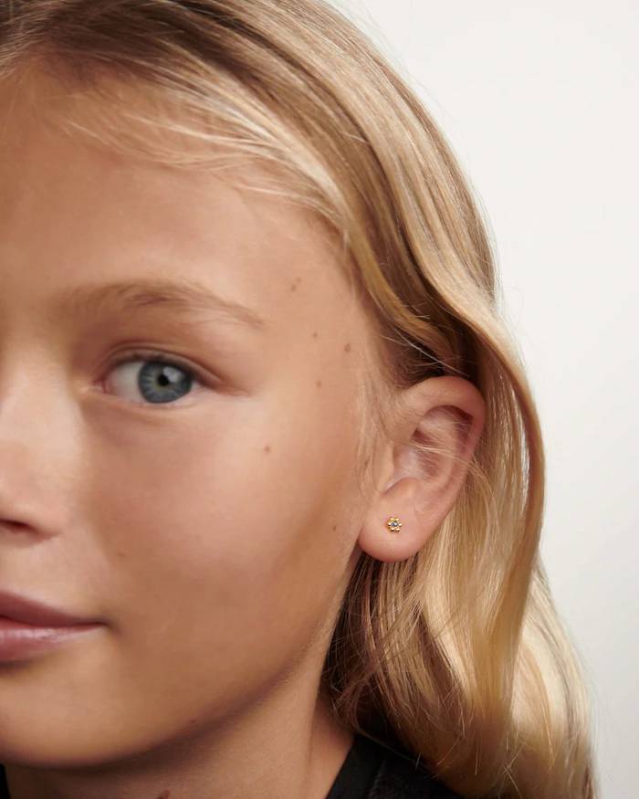 Orecchini Donna Bambina PDPaola Argento 925 Zircone Blu AR01-283-U