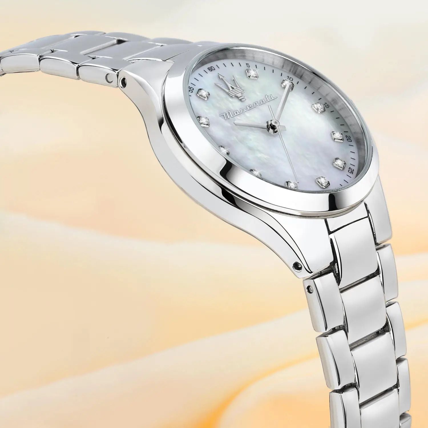 Orologio Donna Maserati Acciaio Madre Perla Quarzo Solo Tempo Zirconi R8853151504