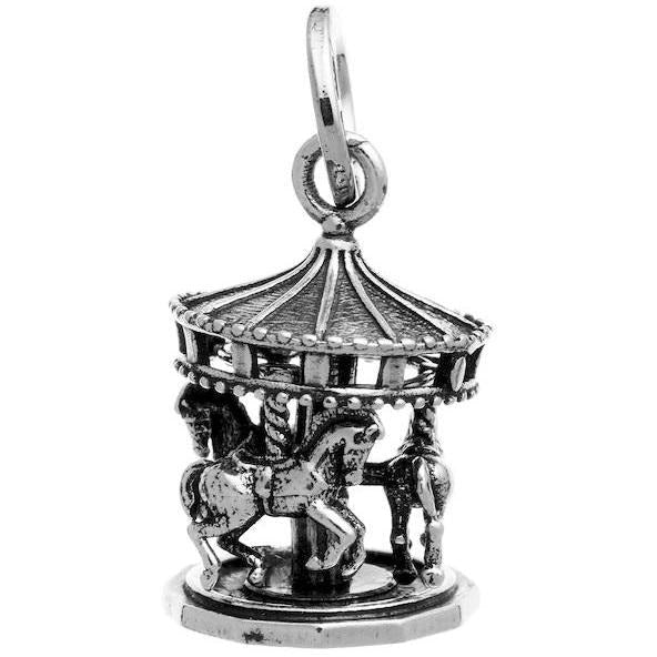 Charm Donna Giovanni Raspini Argento 925 Giostra Realizzato A Mano 10718