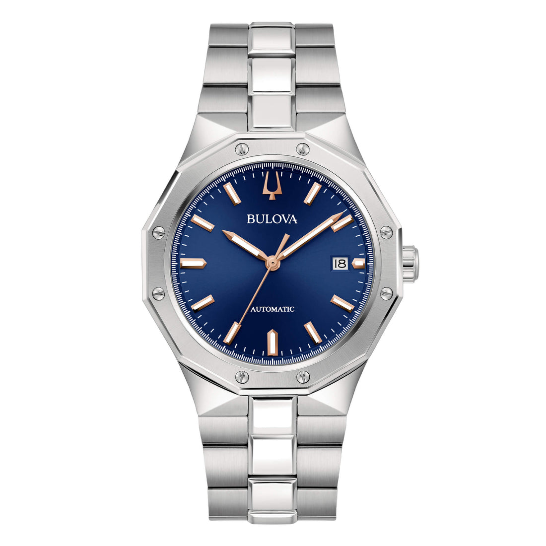 Orologio Uomo Bulova Octagon Automatico Blu 96B463