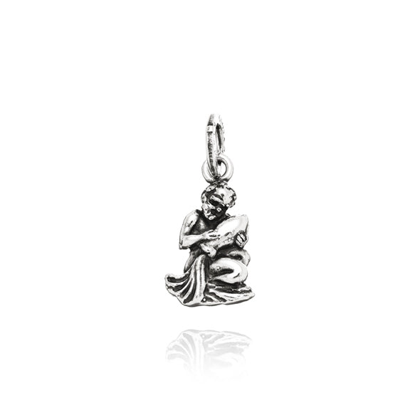 Charm Unisex Giovanni Raspini Argento 925 Segno Zodiacale Acquario Fatto A Mano 08621