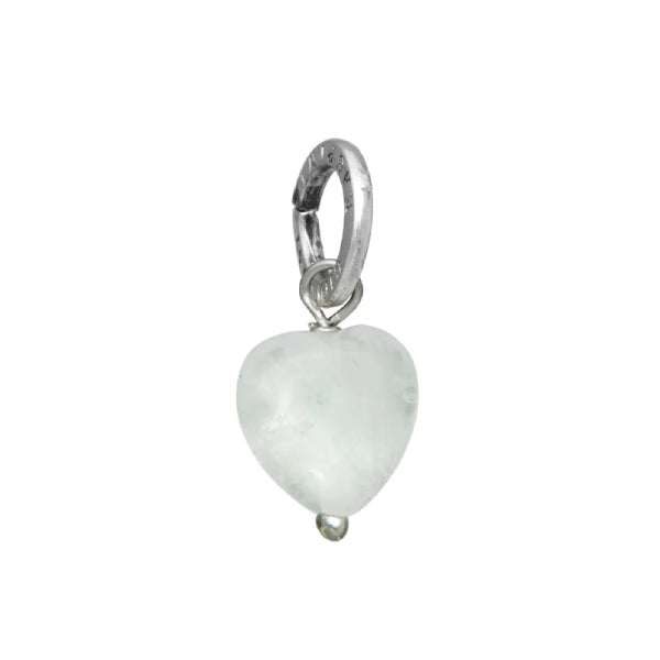 Charm Donna Giovanni Raspini Argento 925 Cuore Cristallo Di Rocca Fatto A Mano 11623