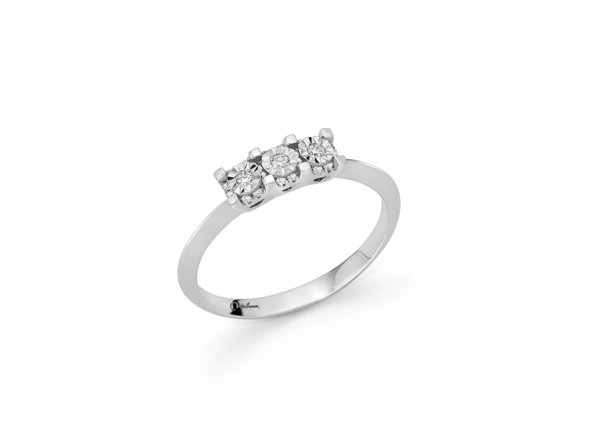 Anello Donna Miluna Trilogy Oro 18 KT Diamanti Bianchi LID3589