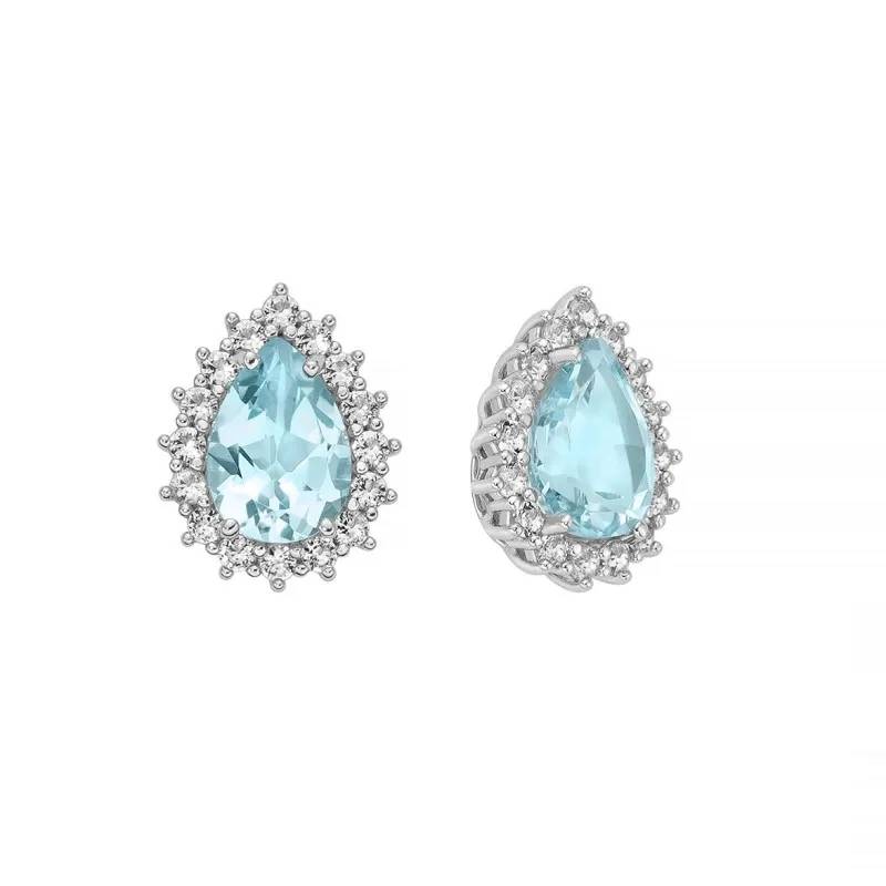 Orecchini Donna Miluna Gemma Del Cielo Argento 925 Topazio Azzurro Goccia ERD2972