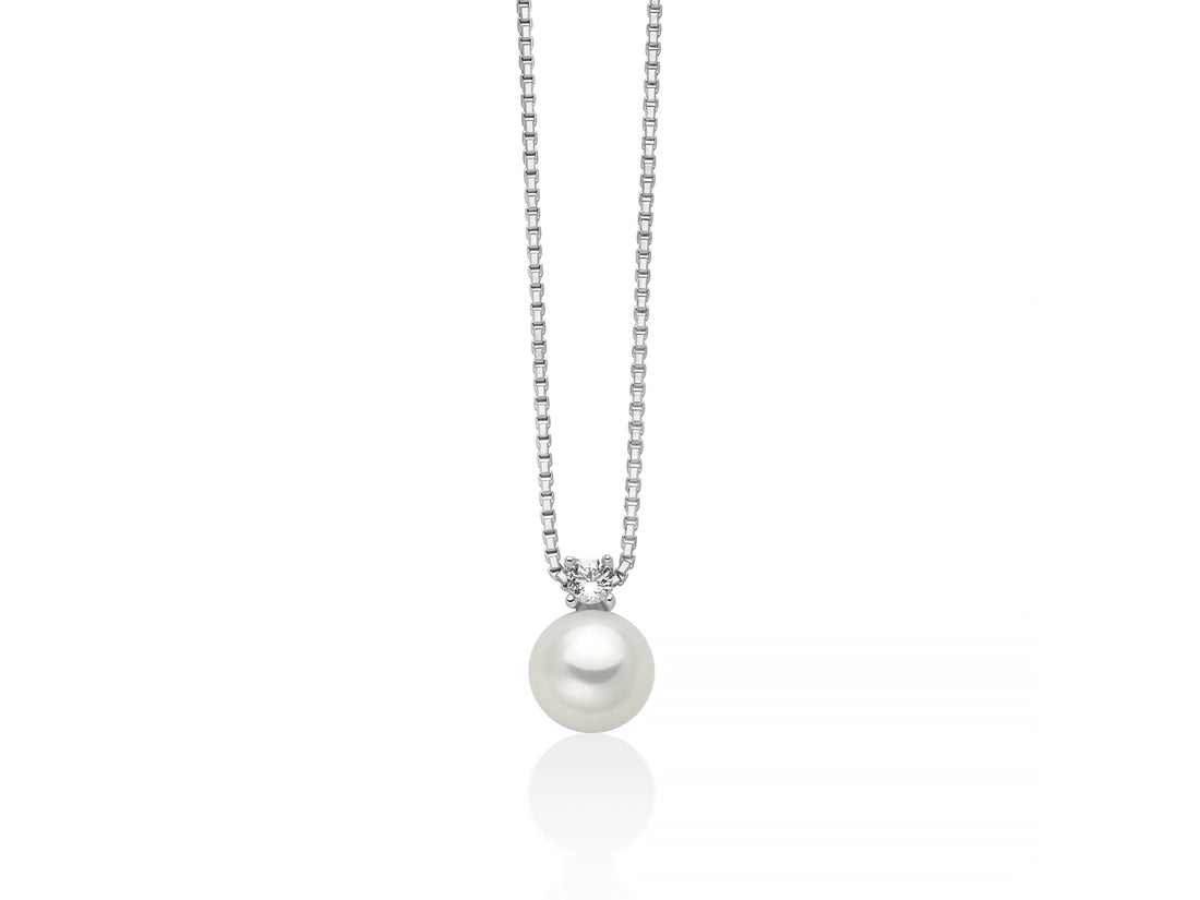 Collana Donna Miluna Eva Argento 925 Oriente Topazi Bianchi PCL6884