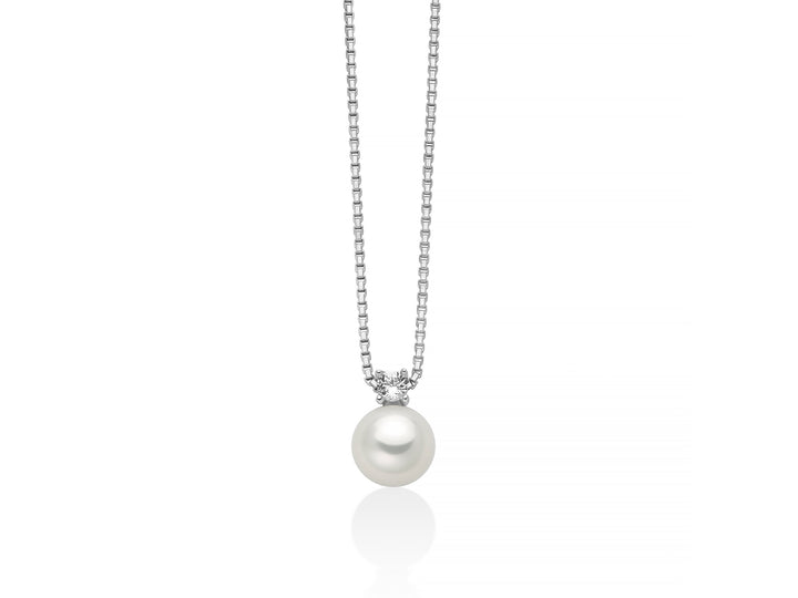 Collana Donna Miluna Eva Argento 925 Oriente Topazi Bianchi PCL6884