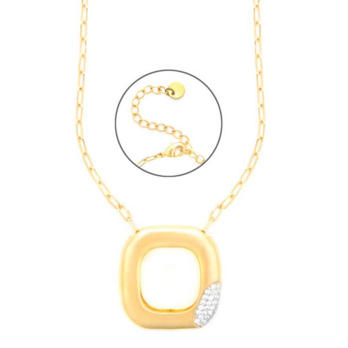 Collana Donna 4US Cesare Paciotti Ottone Oro Pvd Zirconi 4UCL8222W
