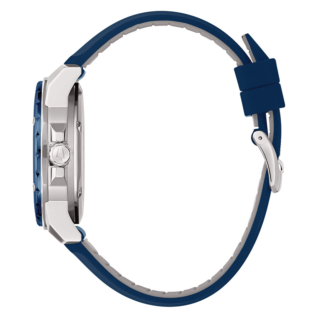 Orologio Uomo Bulova Automatico Marine Star Acciaio Satinato Lucido Gomma Blu 98A303