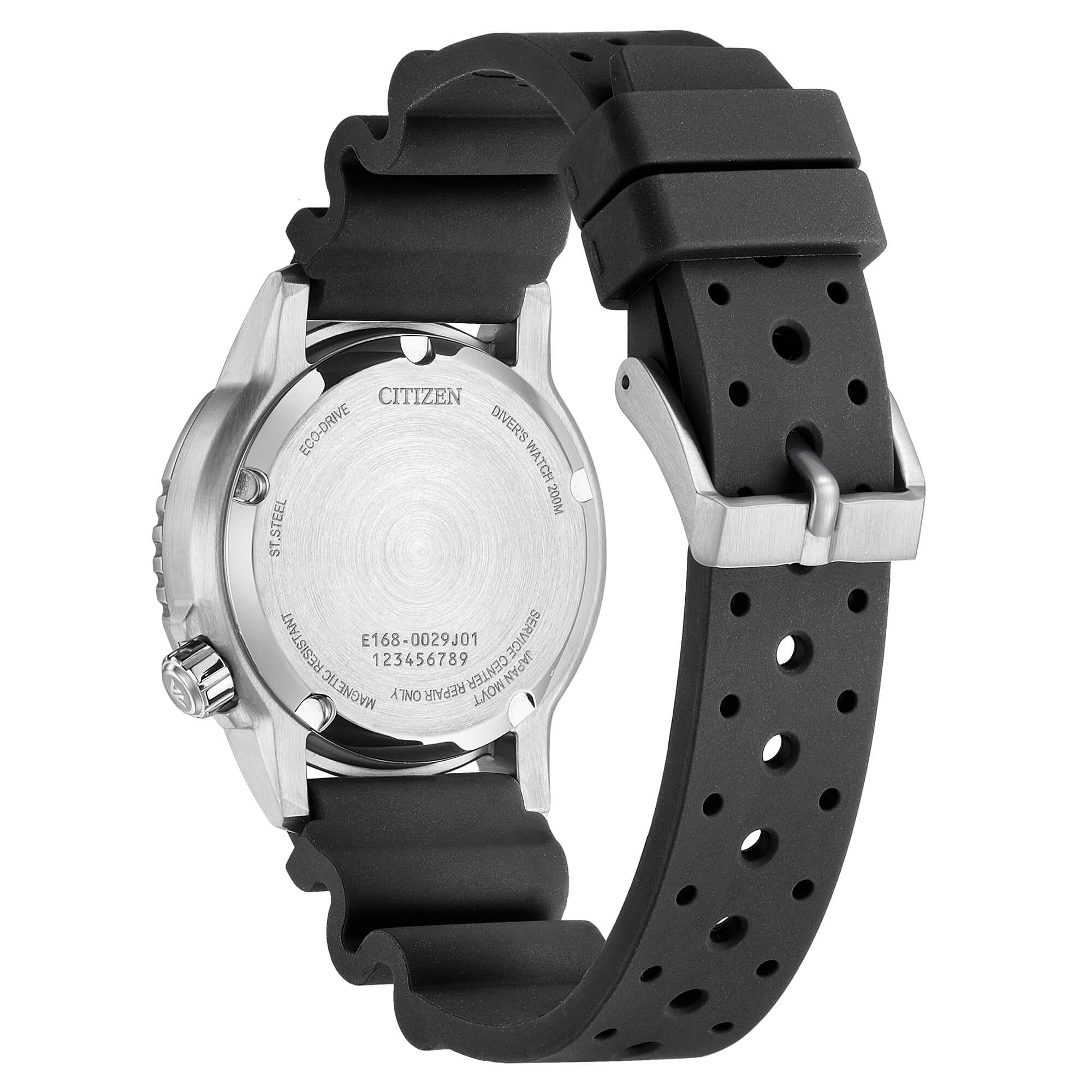 Orologio Unisex Citizen Promaster Eco-Drive Quarzo Acciaio Gomma Nero EO2020-08E