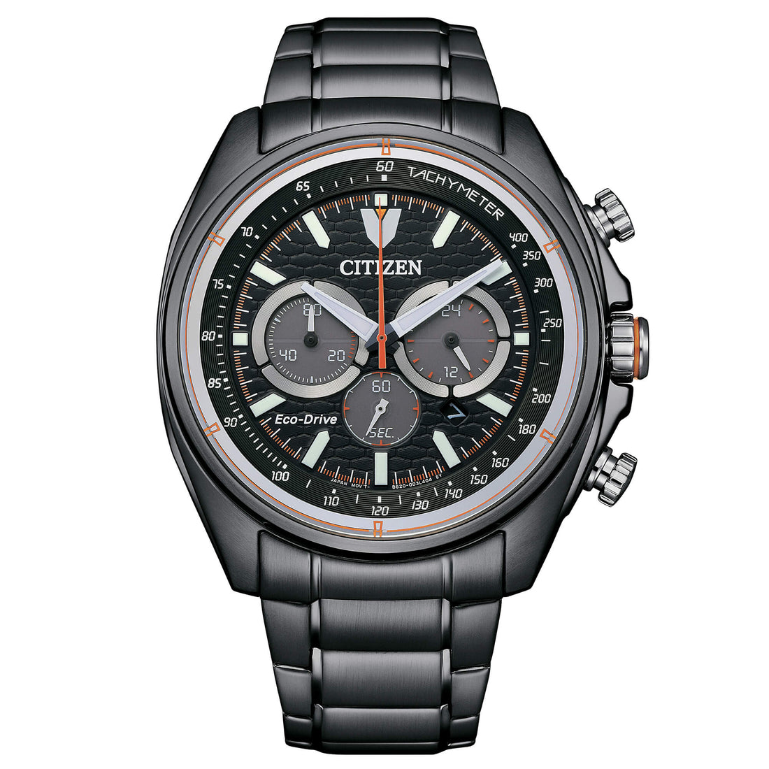 Orologio Uomo Citizen Eco Drive Cronografo Aviator Data Acciaio PVD Nero CA4567-82H