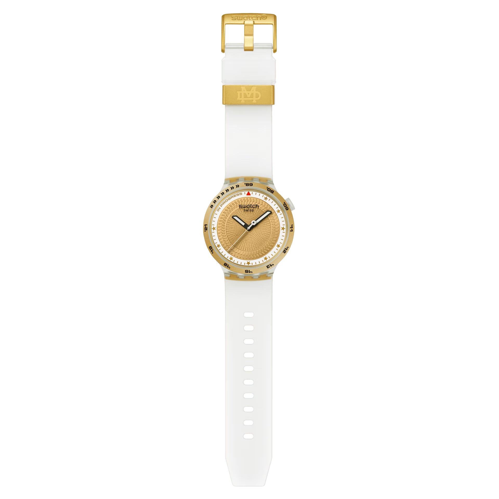 Orologio Unisex Swatch G-TURN Big Bold Oro SB05K105