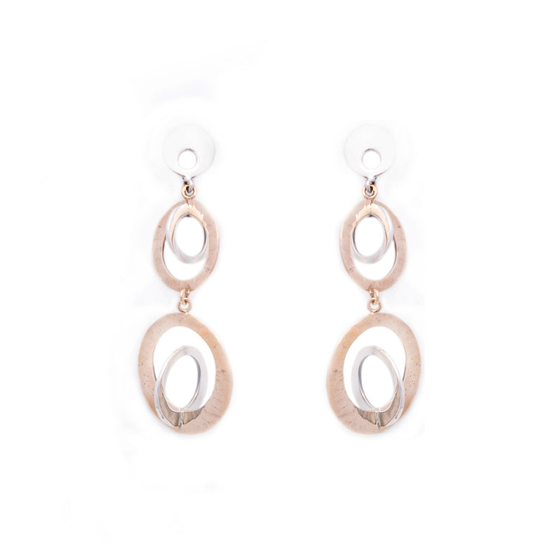 Orecchini Donna Nemoris Argento 925 Bronzo Rosè Cerchi Hypno Pendenti HOS03