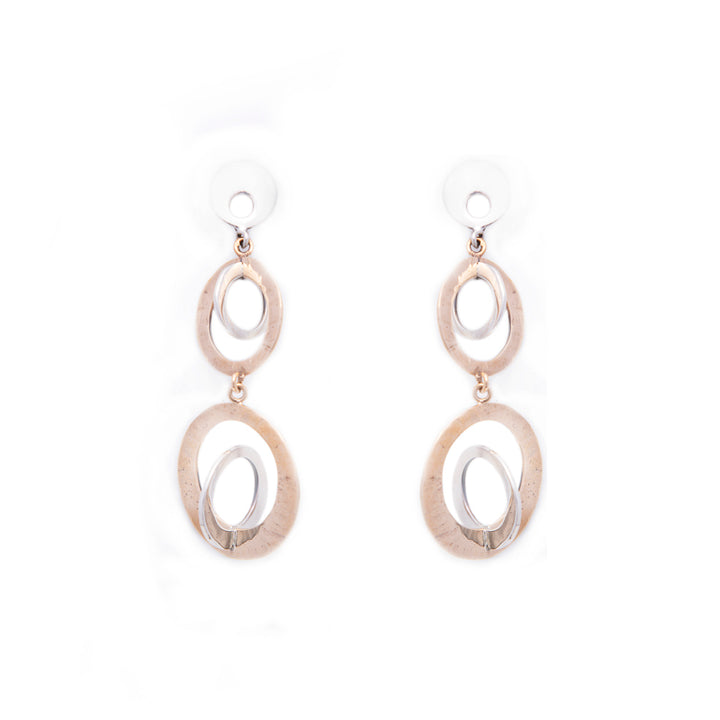 Orecchini Donna Nemoris Argento 925 Bronzo Rosè Cerchi Hypno Pendenti HOS03