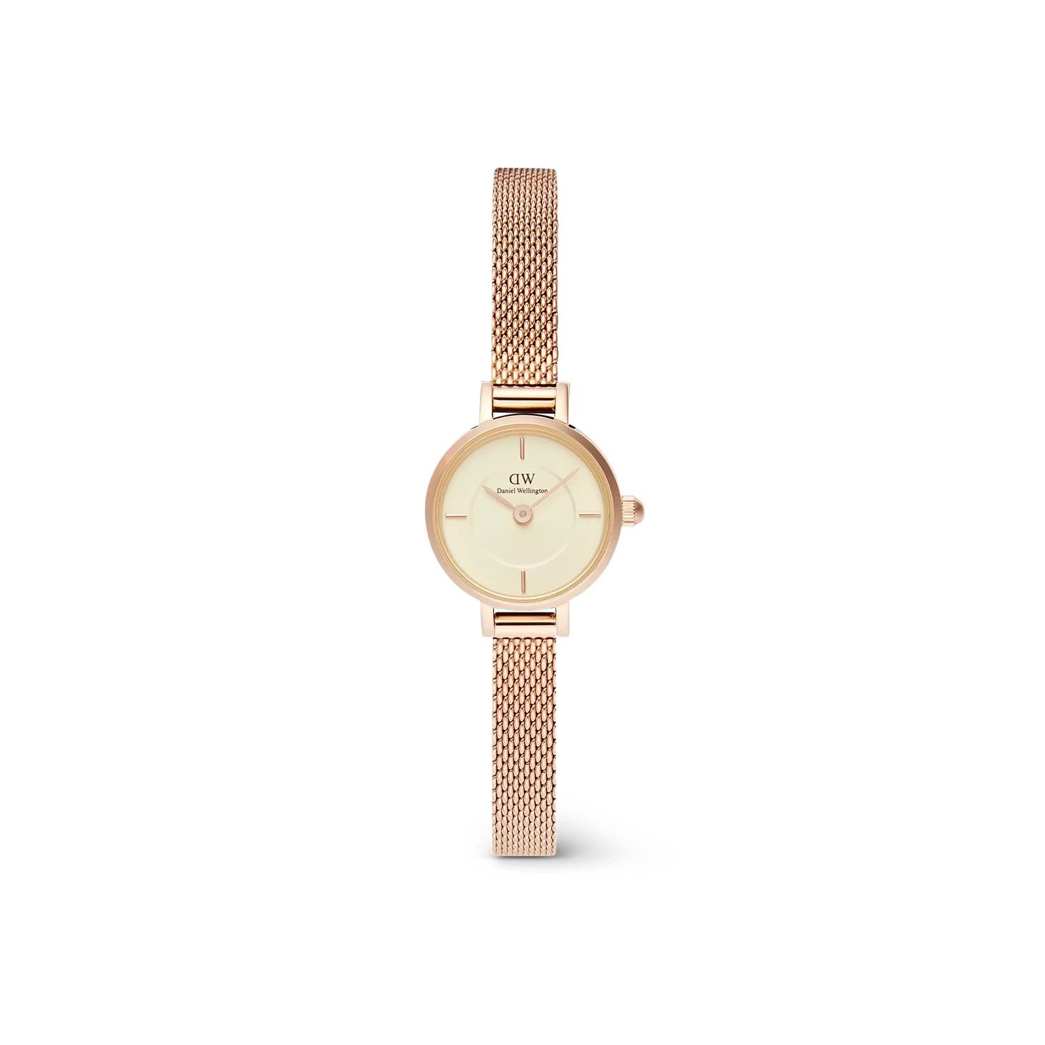 Orologio Donna Daniel Wellington Acciaio Champagne Petit Mini Melrose DW00100741