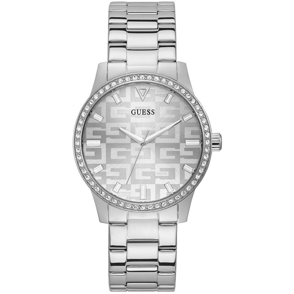 Orologio Donna Guess Quarzo Solo Tempo Acciaio Zirconi Bianchi GW0292L1