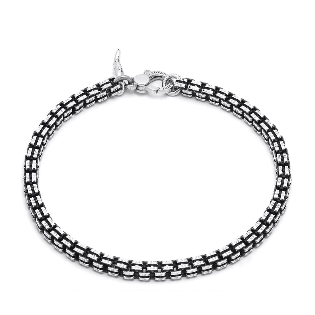 Bracciale Uomo Giovanni Raspini Argento 925 Catena Maglia Forzatina Quadrata 11659