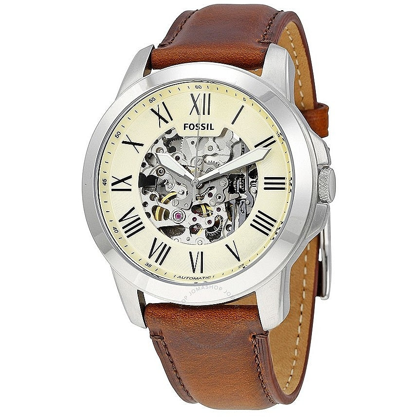 Orologio Uomo Acciaio Fossil Solo Tempo Automatico Scheletrato Grant ME3099