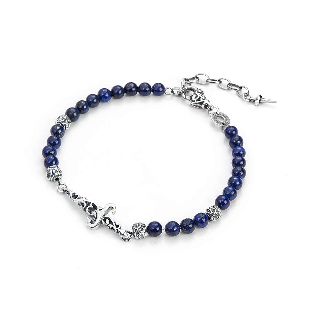 Bracciale Uomo Cesare Paciotti Replay Argento Pugnale e Lapis Blu